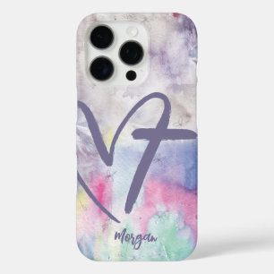 Herzkreuz Farbenfrohe Wasserfarbe iPhone 16 Pro Hülle