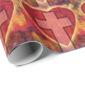 Herzkreuz Geschenkpapier (Rolleneckpunkt)