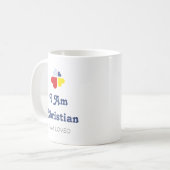 Herzkreuz Kaffeetasse (Vorderseite Links)