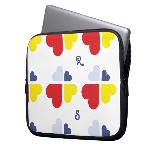 Herzkreuz Laptopschutzhülle (Vorderseite Links)