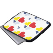 Herzkreuz Laptopschutzhülle (Vorne Knopf)