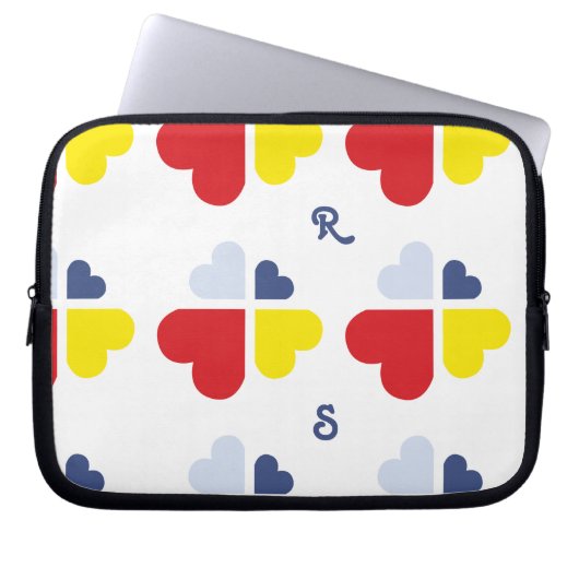 Herzkreuz Laptopschutzhülle (Vorderseite)