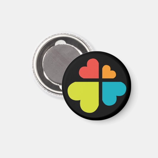 Herzkreuz Magnet (Vorderseite/Rückseite)