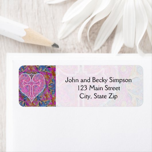 Herzkreuz Muster in rosa (Insitu)