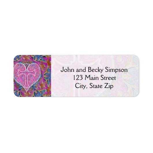 Herzkreuz Muster in rosa (Vorne)