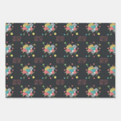 Herzkreuz-Muster mit Liebe verziert Geschenkpapier Set (Vorderseite 3)