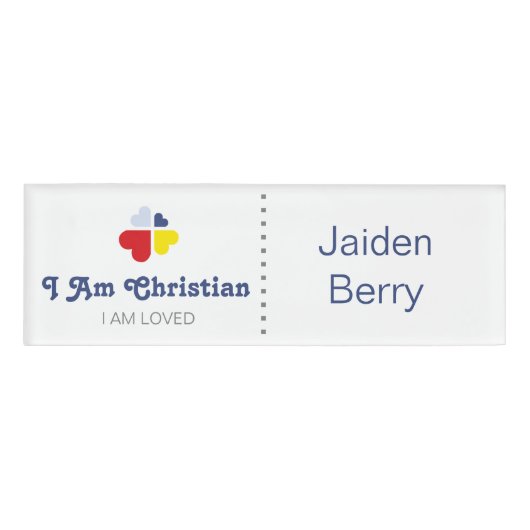 Herzkreuz Namenschild (Vorderseite)