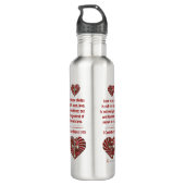 Herzkreuz (Personalisiert) Trinkflasche (Rückseite)