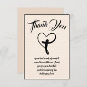 Herzkreuz Vielen Dank, dass Sie uns eine Botschaft Dankeskarte (Vorne/Hinten)