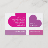 Herzkreuz Visitenkarte (Rückseite)