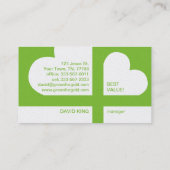 Herzkreuz Visitenkarte (Rückseite)