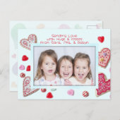 Herzkrüge Foto Valentine Familienkarte Feiertagspostkarte (Vorne/Hinten)