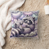 Herzkrümel Raccoon Valentines Kissen (Decke)