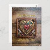 Herzkrümel und -gepäck für Krieger Postkarte (Vorne/Hinten)