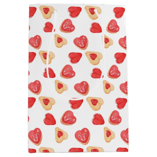 Herzkrümelpapier Valentines Wrapping Mittlere Geschenktüte (Vorderseite)