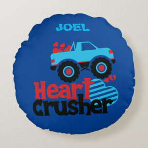 HERZKRUSHER TRUCK PERSONALISIERT DURCH PILLOW! ROU RUNDES KISSEN