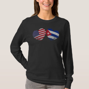 Herzkubanische amerikanische Flagge Patriotic Fami T-Shirt