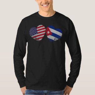 Herzkubanische amerikanische Flagge Patriotic Fami T-Shirt