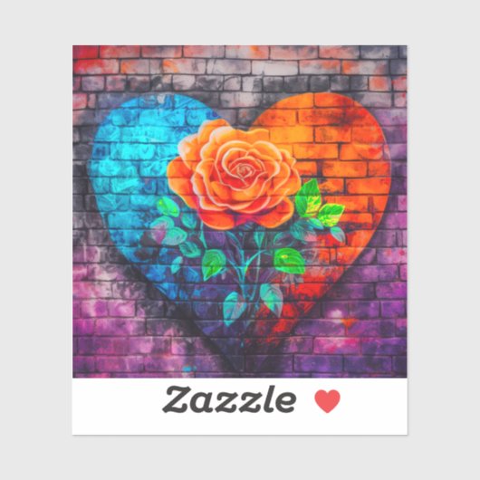 Herzkunst Aufkleber (Blatt)