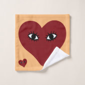 Herzkunst - Dekoration im Gesicht Badhandtuch Set (Waschlappen)