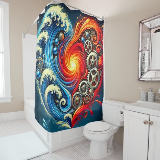 Herzkunst Duschvorhang (Beispiel)