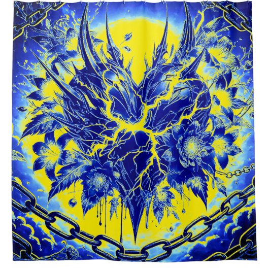 Herzkunst Duschvorhang (Vorderseite)