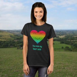 Herzlächeln, Regenbogenfreundlichkeit Zitat T-Shirt