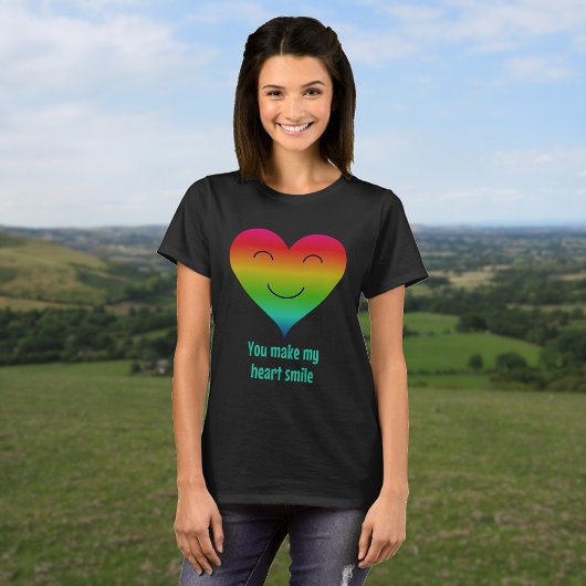 Herzlächeln, Regenbogenfreundlichkeit Zitat T-Shirt