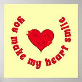 Herzlächeln - romantisches Zitat Poster (Vorne)