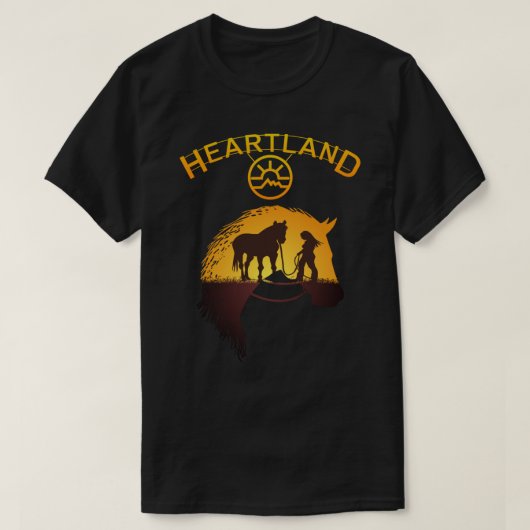 Herzland, Herzland Ranch, Pferdefreunde, Pferdeau T-Shirt (Design vorne)
