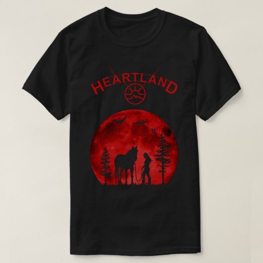 Herzland, Herzland Ranch, Sonnenuntergang Kernland T-Shirt (Design vorne)