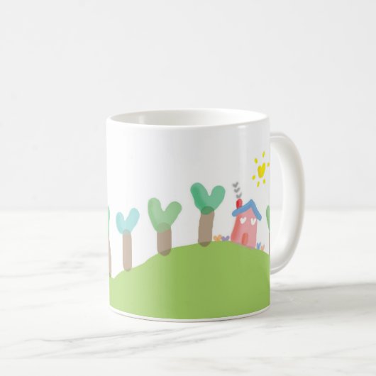 "Herzland" Kaffeetasse (VorderseiteRechts)
