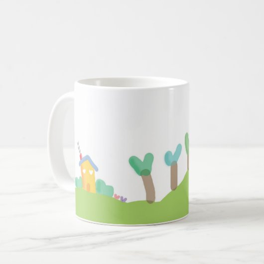 "Herzland" Kaffeetasse (Vorderseite Links)