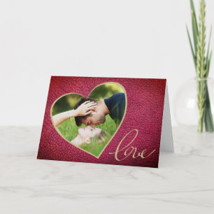 Herzlederdruck Liebe Valentinstag Foto  Feiertagskarte