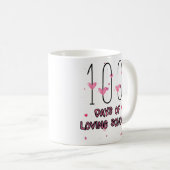 Herzlehrer Valentine Niedlich 100 Tage Liebe SC Kaffeetasse (VorderseiteRechts)