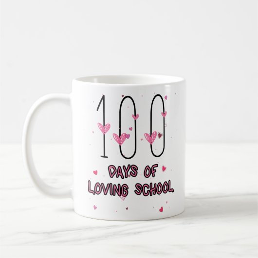 Herzlehrer Valentine Niedlich 100 Tage Liebe SC Kaffeetasse (Links)