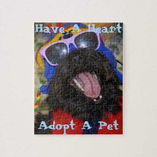 Herzlich. Adoptier einen Begleiter. Puzzle (Vertikal)