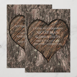 Herzlich begehter Tree Trunk Rustikale Hochzeitsei Einladung