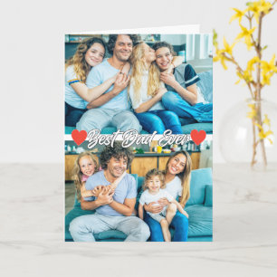 Herzlich benutzerdefiniertes 2-Foto-Familienmodell Karte