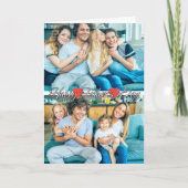 Herzlich benutzerdefiniertes 2-Foto-Familienmodell Karte (Vorderseite)