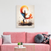 herzlich geöffnet leinwanddruck (Insitu (Wohnzimmer))