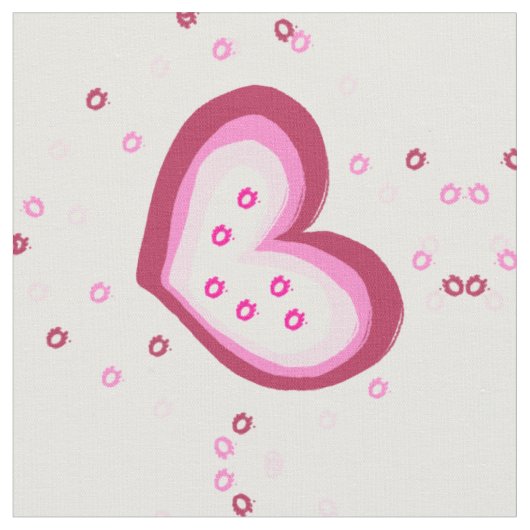 Herzlich gestaltete Muster Stoff (Nahaufnahme)