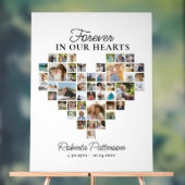 Herzlich gestapelte 48 Foto Collage Begrüßung Acrylschild (Neutral)