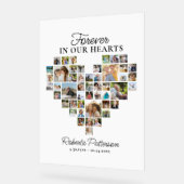 Herzlich gestapelte 48 Foto Collage Begrüßung Acrylschild (Winkel)