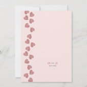 Herzlich Glitzer Rosa Einladung zur Hochzeit (Rückseite)