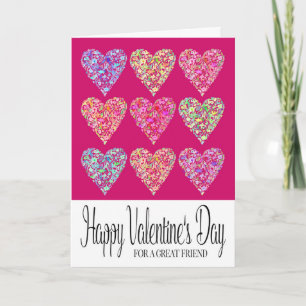 Herzlich glücklicher Valentinstag Karte