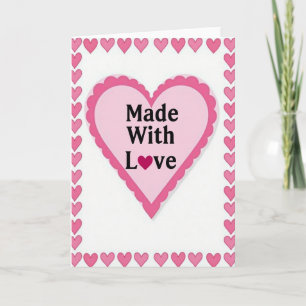 Herzlich Hergestellt mit Liebe Karte