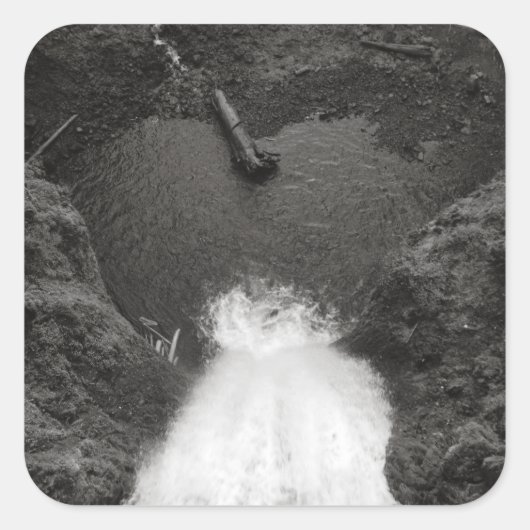 herzlich quadratischer aufkleber (Vorderseite)