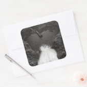 herzlich quadratischer aufkleber (Umschlag)