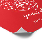 Herzlich willkommen 40. ruby-Jubiläum Herzlich per Poster (Ecke)